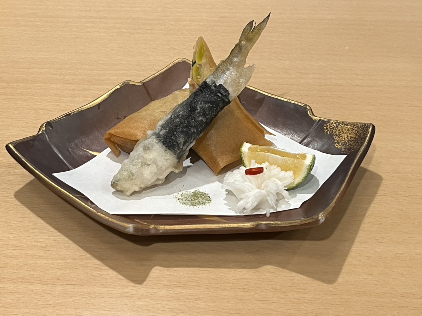 海老芋と桜海老の春巻き
本ししゃも磯辺揚げ